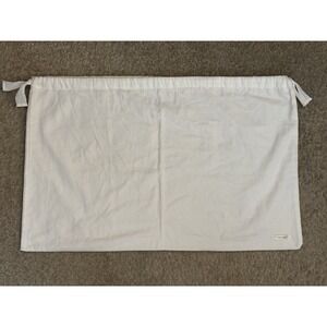 The Row Double Pocket White 21x21.5 Square Ribbon Cinch Large Dust Bag